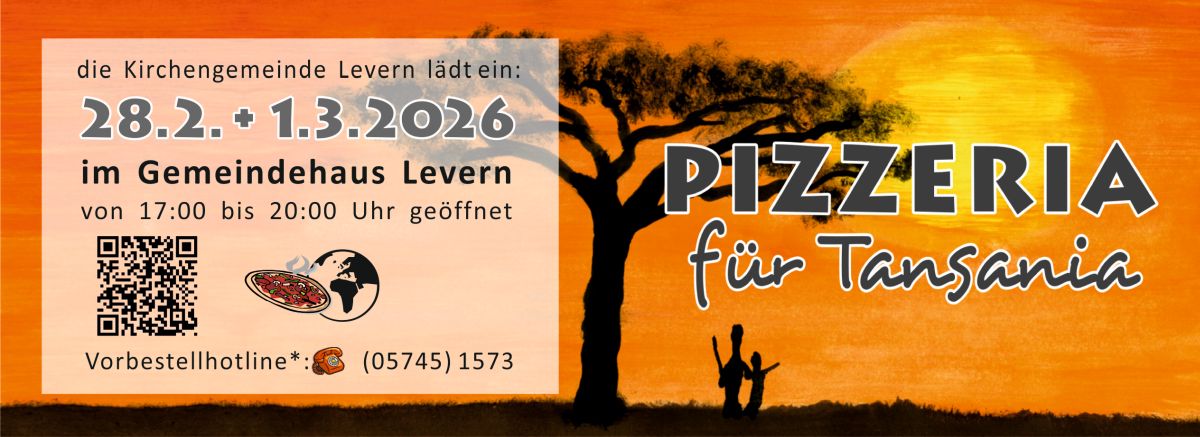 flyer pizzeria für tansania in levern außen